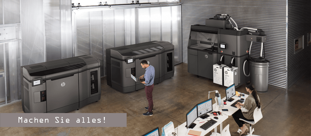 HP Muti Jet Fusion Drucker und Processingstation